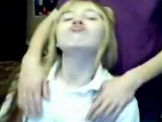 AnyPorn Cute Amateur Blkonde Teen Sucks Her Boyfriend's Dick In Webcam Show